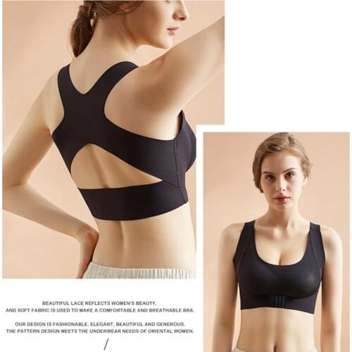 Women Bra Posture Corrector Bralette Front Closure Bras Fitness Vest Push Up Bra Female Brassiere Underwear Cross Back Tank Tops