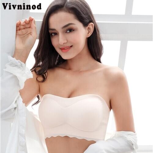 Plus Size Women Bra Wire Free Underwear Push Up Bras For Ladies Wedding Dress Detachable Shoulder Strap Or Strapless No Wire Bra