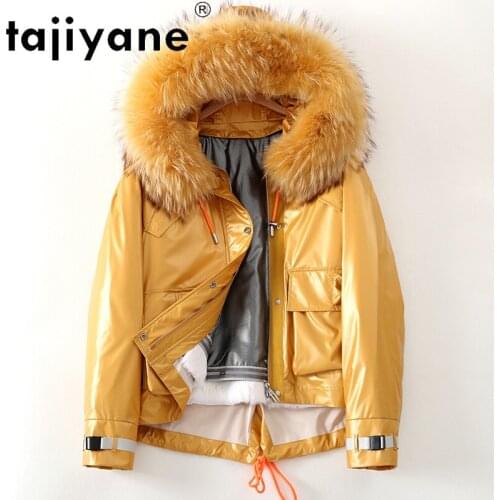 Winter Women Coats Real Fur Coat Woman Natural Raccoon Fur Collar Hooded Jackets Rex Rabbit Lining Parkas Casaco TN637