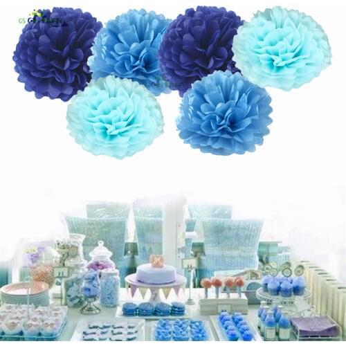 10pcs 10" / 25cm Tissue Paper Pom Poms Flower Barty Tissue Paper poalls Wedding Pmpoms Wedding Party Decoration Craft Flower