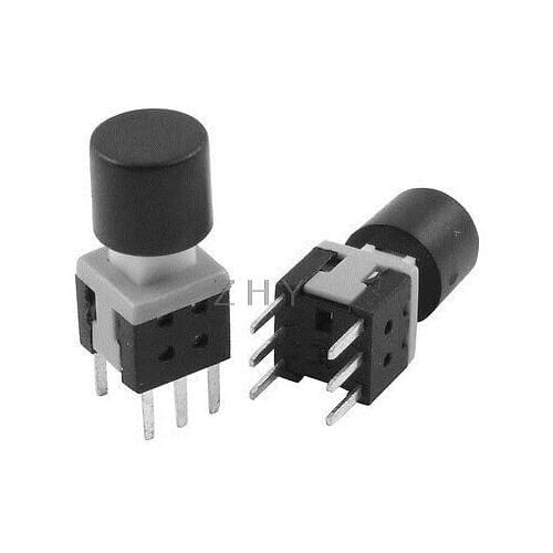 10 Pcs 6 Pin DIP Latching Self Lock Tact Tactile Push Button Switch