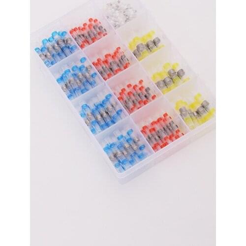 100pcs Solder Seal Wire Connectors - Heat Shrink Solder Butt Connectors - Solder Connector Kit - Automotive Marine Insulated