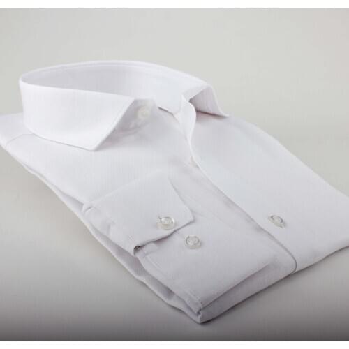 2020 New Arrival Solid Causal Formal Business Long Sleeve Button Down Cotton White Shirt Dress Fashion Autumn Spring Clothing