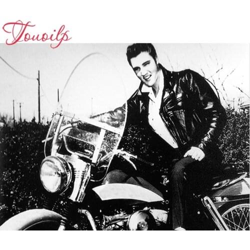 5D DIY Diamond embroidery Elvis motorcycle picture,diamond painting Cross Stitch full square drill Rhinestone mosaic wall decor