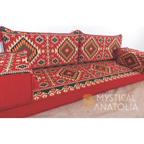 Arabic Floor Sofa / Seating / Majlis / Couches / Oriental Seating / Benc Cushions / Jalsa / Furniture / Arab Sofa / Traditional