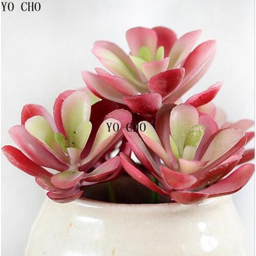 YO CHO Decoracion navidad hogar Flower vase Artificial fleshiness Cactus plant plante artificielle cactus bonsai Fake plants