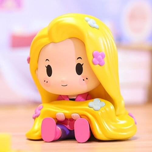 Disney Princess In Pajamas Series Action Figure Doll Toys Rapunzel Cinderella Belle Snow White Frozen Elsa Disney Figures Gifts