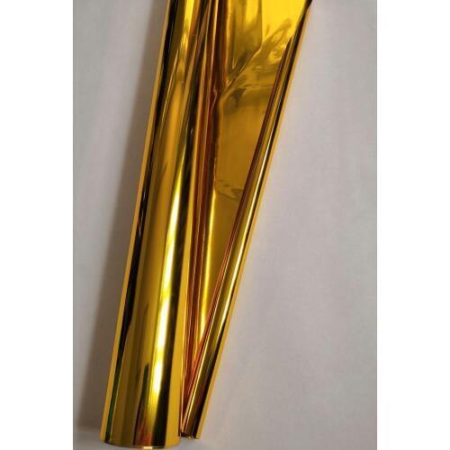Hot stamping foil double side gold and silver color hot press on paper and plastic 64cm x120m heat stamping film