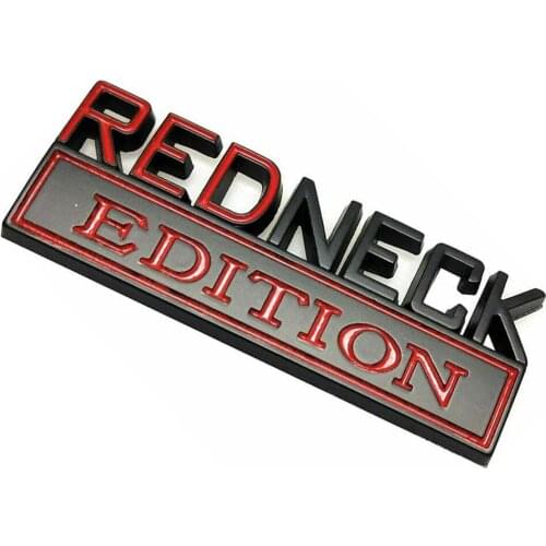 Truck Car Emblems Sticker Van Zinc Alloy Car Caravan RED NECK EDITION Trailer 3D