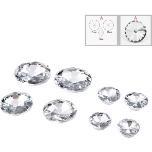 10Pcs Crystal Glass Upholstery Nails Diamond Buttons Tacks Studs Pins Craft Sofa Wall Furniture Decoration 16/18/25/30mm