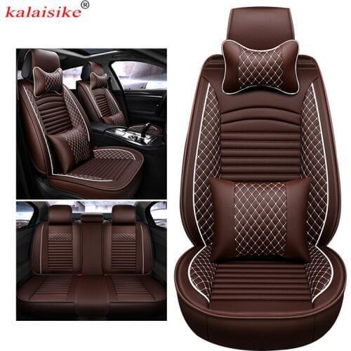 Kalaisike leather universal auto seat covers for Dodge Avenger Charger Dart RAM auto accessories Automobiles styling