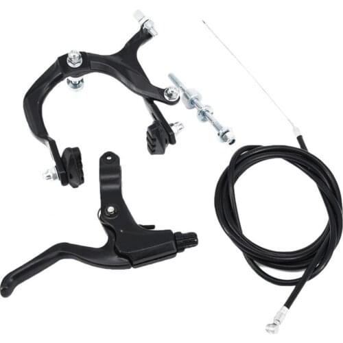 80%HOT 1 Pair Aluminum Alloy Bicycle Bike Side Pull Front Rear Brake LeverS1 Cable Set