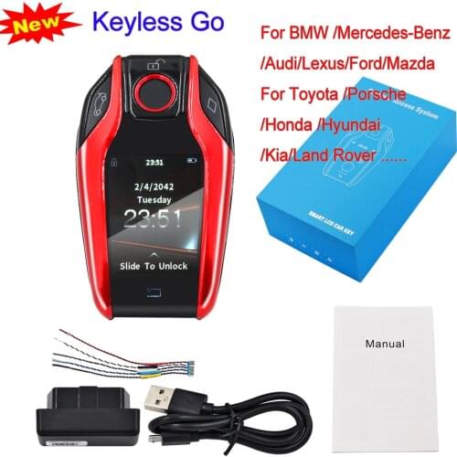Modified Boutique Smart Remote Car Key W/ LCD Screen with OBD for BMW for Ford Mazda Toyota Porsche Honda Cadillac
