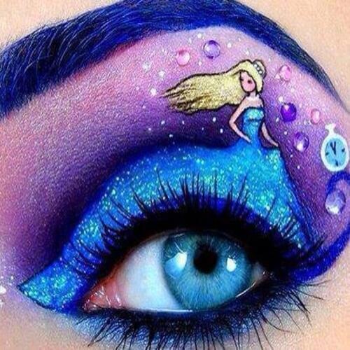 DIY Diamond Painting Cross Stitch Needlework 3d Rhinestone Mosaic Pictures Eyes of coloured drawing 45*30cm Diamond Embroidery