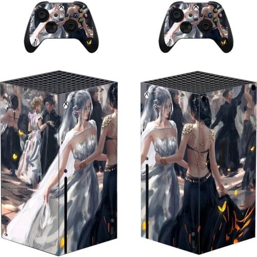Two Style Xbox Series X Skin Sticker for Console & 2 Controllers Decal Vinyl Protective Skins Style 1