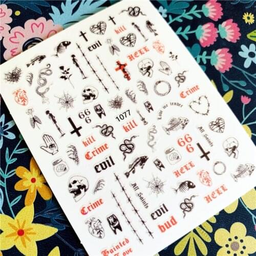 Newest Star moon butterfly 3d nail art sticker nail decal stamping export japan designs rhinestones decorations