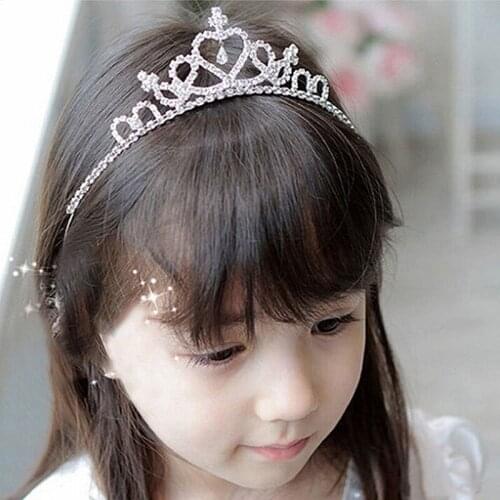 Happy Birthday Crystal Rhinestone Crown Hair Bands For Kids Girl Hoop Headband Wedding Prom Tiaras Hair Jewelry Accessories