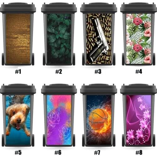 Wholesales Rubbish Bin Sticker Wallpaper mural Wall Print Decal Removable Photo self adhesive Gift Home Art Kitchen Accessorries