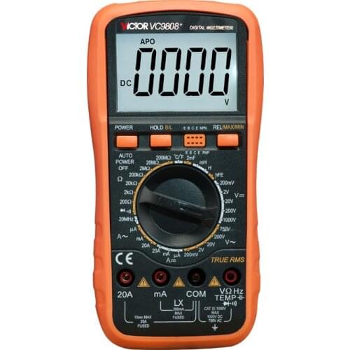 Genuine Victor VC9808+ multifunction digital multimeter capacitance inductance 3 1/2 digit LCD
