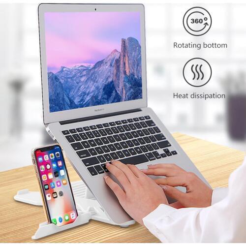 Laptop Stand Rotatable Adjustable notebook mobile phone holder monitor base portable accessories