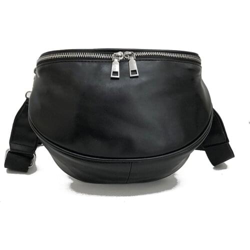 Casual Shoulder Packbag for Women Sports Hiking Crossbody Women Pu Leather Black Purse Fashion Simple Bag