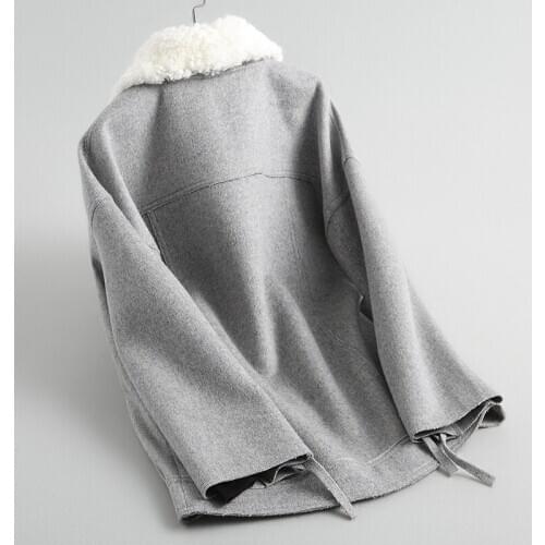 Wool Coat Women 200% Spring Autumn Korean Elegant Female Jacket Casual Coats and Jackets Abrigo Mujer 2020 KQN49022-2 KJ2426