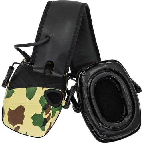 Tactical Electronic Protective Earmuffs Shooting Silicone Earmuffs Hunting Noise Reduction Pickup Tactical Headset Foldable