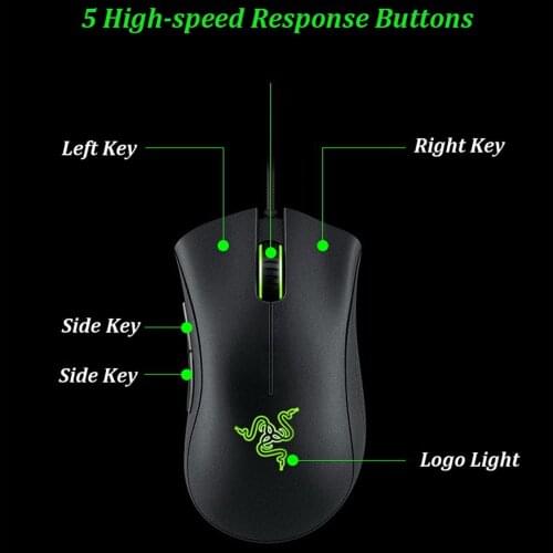 Ultra-lightweight Wired Gaming Mouse Mice 6400DPI Optical Sensor 8 Programmable Buttons For Sports Laptop PC Gaming Mouse#g3