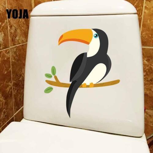 YOJA 19.2X23.2CM Cartoon Big Mouth Bird Funny Wall Sticker Bedroom Home Decor Art Mural Toilet Decal T5-0737
