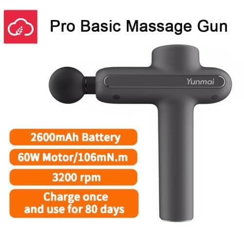 Yunmai Muscle Massager Pistol Pro Basic 60W Powerful 2600mAh Deep Tissue Massager Work Run Therapy Muscle Pain Relief Muscle