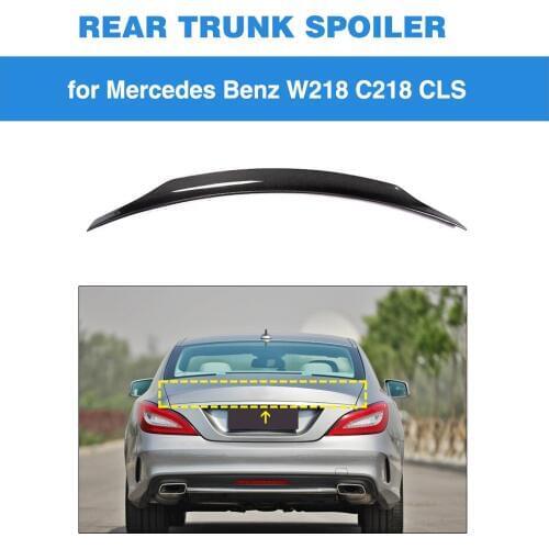 Rear Trunk Spoiler for Mercedes-Benz CLS Class W218 2012 - 2017 Carbon Fiber Trunk Boot Lip