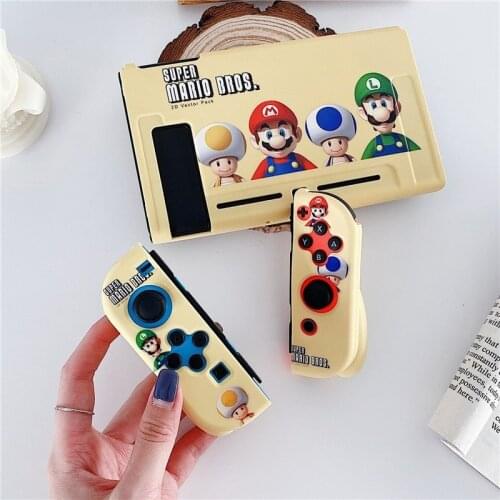Super Mario Switch Protective Cover Handheld Game Console Host Anti-fall Soft Case Cartoon style Printing Case Gamepad Shell