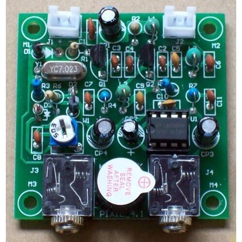 1pcs 4.1 edition of the PIXIE 7.023M CW transceiver telegraph shortwave radio radio Suite kit