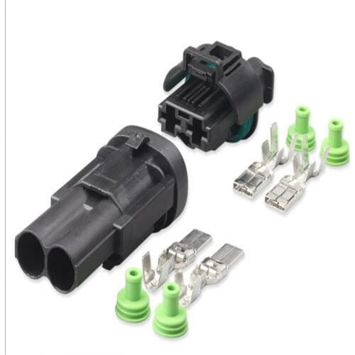 10SETS DJ7021Y-8-11/21 6.3mm 2Pin AMP Car Electrical Wire Connectors for Audi ,BMW,Honda,Toyota,NISSAN AND other models