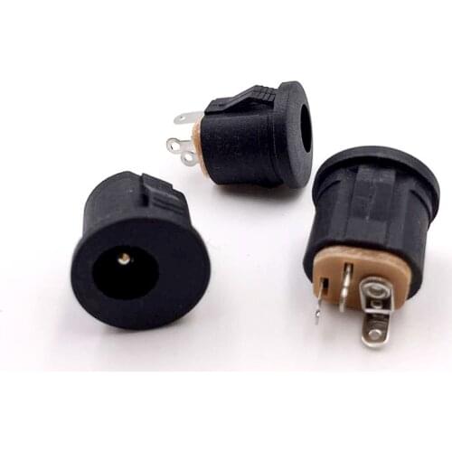 10pcs DC-022A 5.5*2.1mm DC Power Plug Socket Connector 5.5x2.1mm Panel Mounting Plugs Jack Adapter
