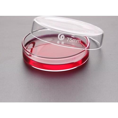 10 pcs/pack 75mm Boro Glass Petri Dishes Affordable For Cell Clear Sterile Chemical Instrum Used for the culture of bacteria