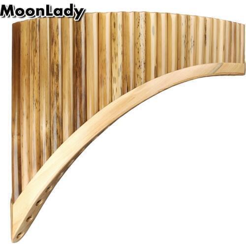 25 Pipes Pan flute Upscale Romanian Folk Instrument Water Bamboo Pan Flute Panpipes C Key Handmade Woodwind Instrument in C Key