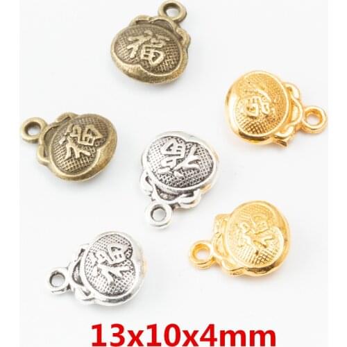 30 pcs Vintage Ancient Lucky bag zinc alloy charms pendant suitable for DIY Bracelet Necklace metal jewelry accessories 6080