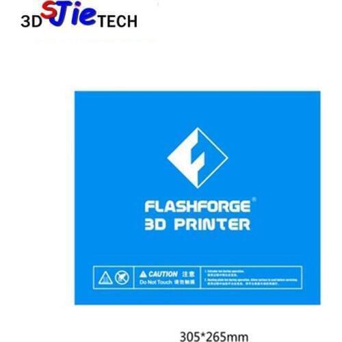5pcs 305x265mm Blue Heated Bed Tape Print Sticker Build Plate For Flashforge Guider II 2S IIS 3D Printer