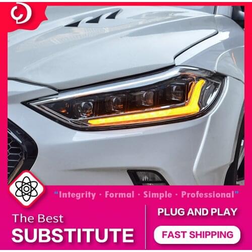 AKD Car Styling Headlights for Hyundai Elantra 2016-2019 LED Headlight DRL Head Lamp Led Projector Automotive Accessories