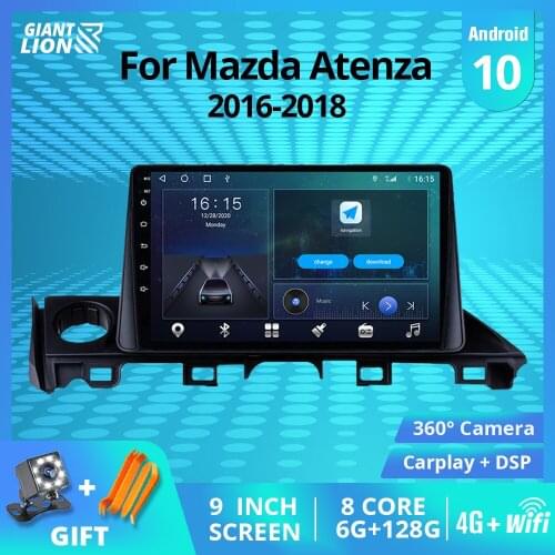 2DIN Android 10 Car Radio For Mazda Atenza 2016-2018 Stereo Receiver GPS Navigation Auto Radio Bluetooth Player Car Receiver IGO