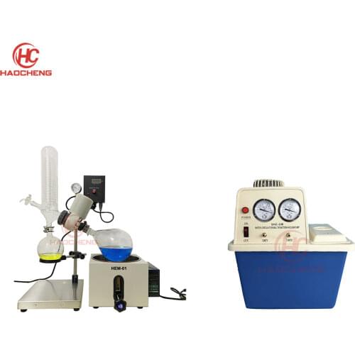 Free shipping,Factory Sale 1L 2L Manual Lift Rotary Evaporator with Vacuum Pump