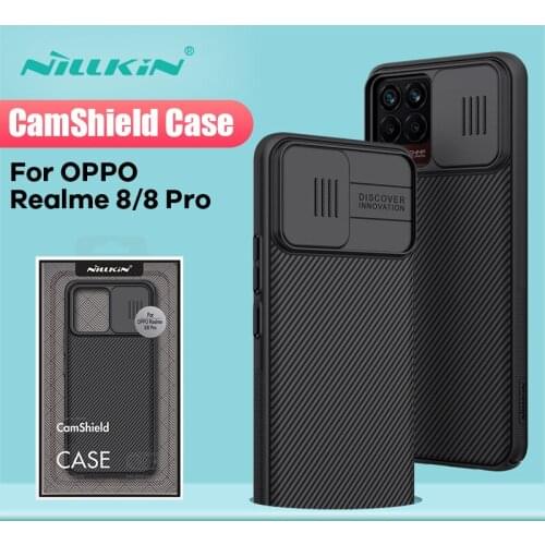 For OPPO Realme 8 Pro Case For Realme 8 Pro NILLKIN CamShield Case Slide Camera Protection Back Cover For Realme 8 Case