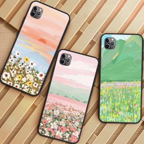 Art Oil Painting Phone Case for iPhone 11 12 mini pro XS MAX 8 7 6 6S Plus X 5S SE 2020 XR