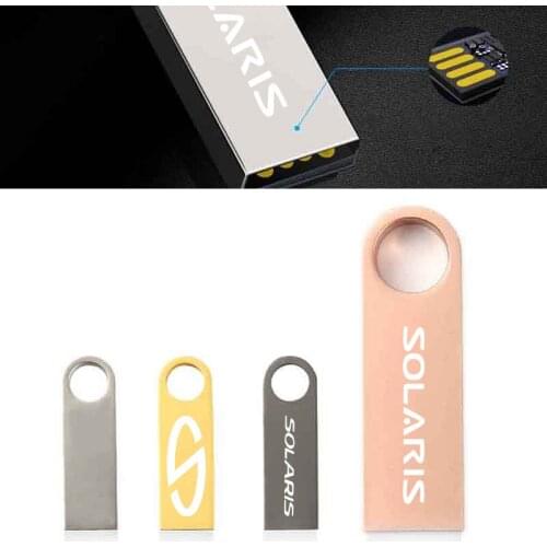 Usb flash drive 16GB 32GB Pen Drive waterproof metal u disk For Hyundai SOLARIS Solaris I II Sedan