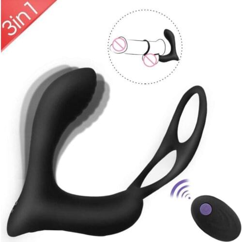 Prostate Massager Vibrator For Men Male Wireless Remote Control Tail Anal Plug Sex Toys Silicone Butt Plug Sex Toy For Couples