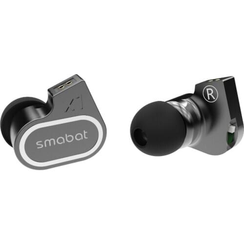 Smabat X1 Metal HIFI Earbuds Monitor Composite Dual Unit Driver 6mm Tweeter+10mm Woofer IEM Earphone Running Sport Headset