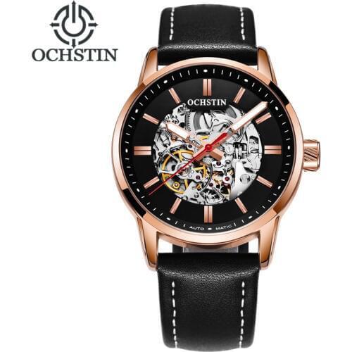 OCHSTIN Luxury Brand Fashion Sports Mechanical Watches Leather Strap Mens Automatic watches Horloges Mannen reloj hombre