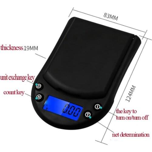 Mini Portable Electronic Digital Food Scales Weight Balance Scale, For Weighting Case Jewelry Postal Items Kitchen Salt Herbs