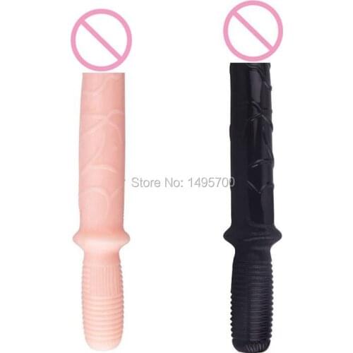 Penis Entity With Handle TPE Realistic Huge Dildo Female Masturbation Sticks Sex Toys For Woman SM Double Dildo